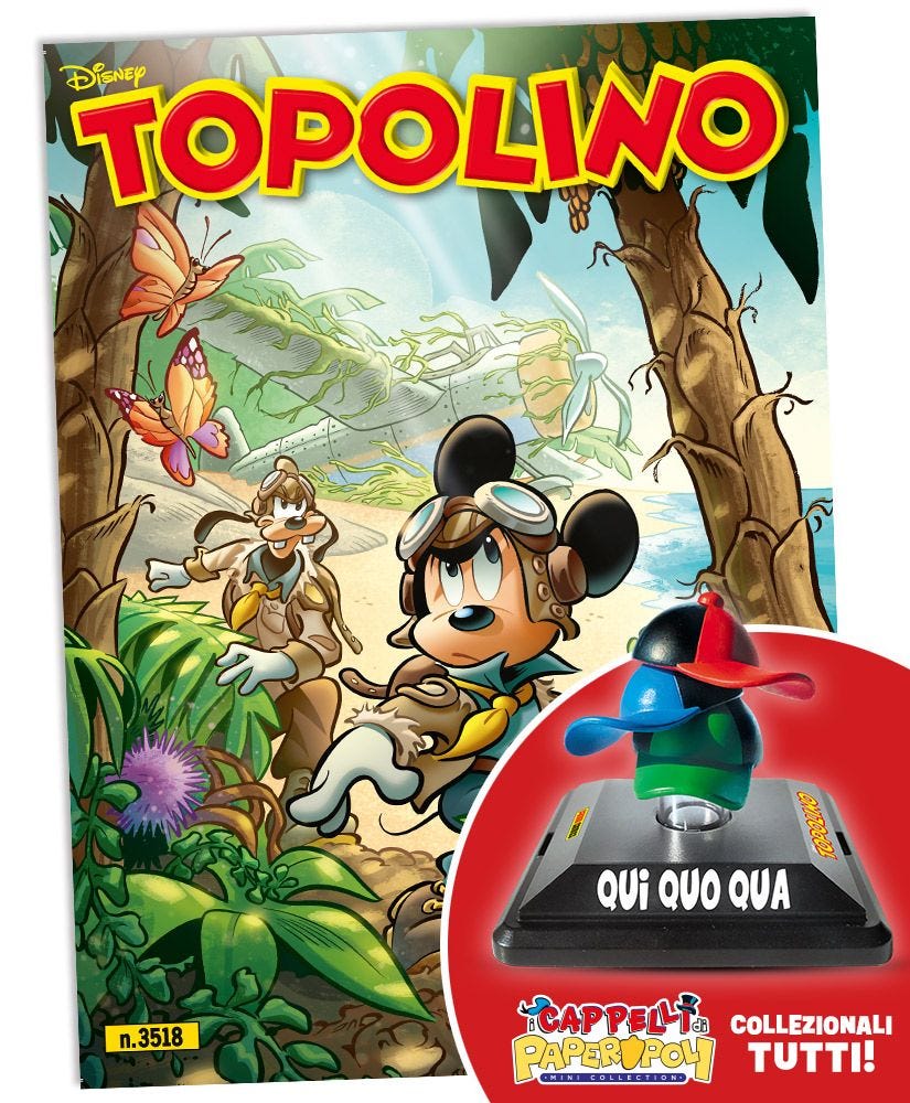 TOPOLINO 3518 + CAPPELLINI QUI QUO QUA