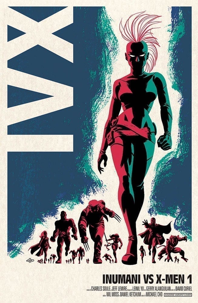 Inumani vs X-Men edizione variant cover dal n 1 al n. 3 + Preludio -