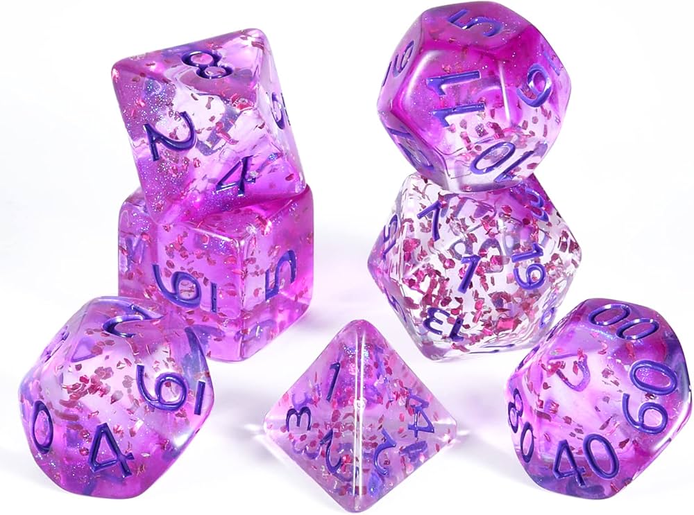 Dadi set completo in box di plastica VARI COLORI