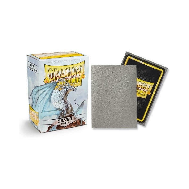 DECK DRAGON SHIELD MATTE SLEEVES SILVER (100 BUSTINE) 63X88MM