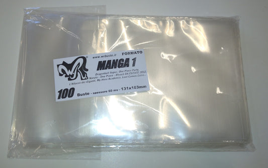 Buste 100 pz con adesivo manga tipo 1