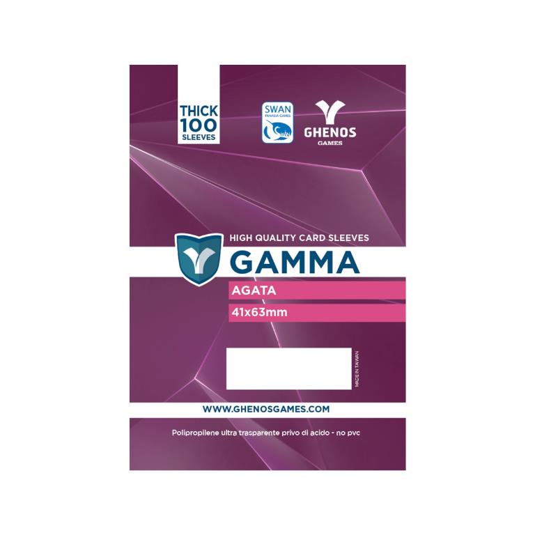 Card sleeves bustine protettive Gamma – AGATA 41x63mm (pack 100) Thick