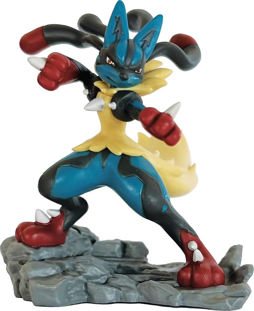 Pokemon collezione con statuina MEGA LUCARIO EX