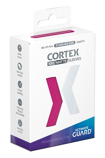 Bustine protettive Ultimate Guard Cortex Sleeves Matte Standard Size (100) - Pink