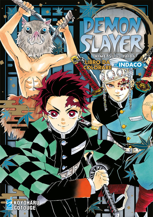 Demon Slayer Kimetsu libro da colorare INDACO 4