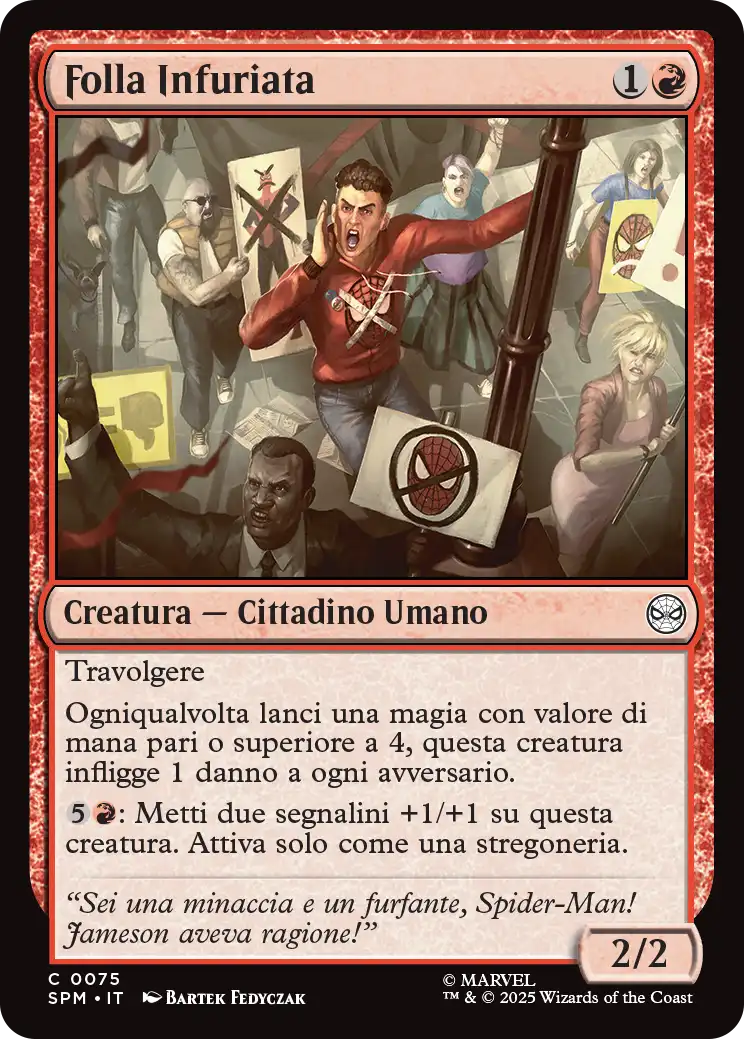 Magic Marvel Spider-man 75 Folla Infuriata