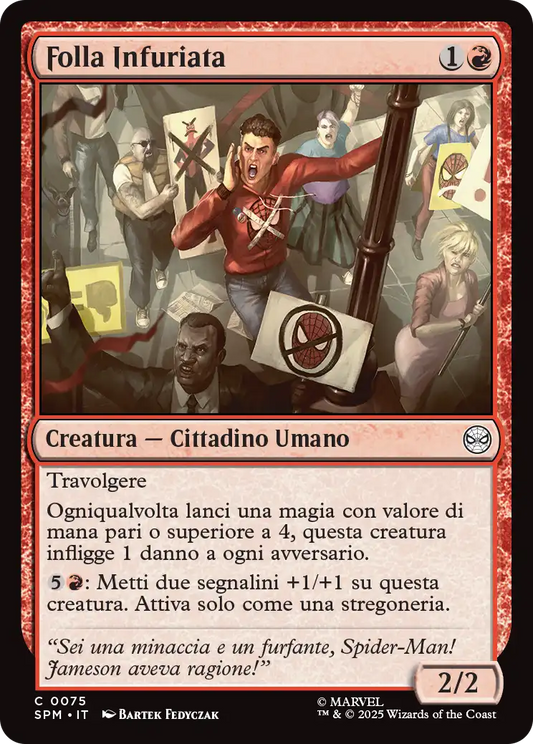 Magic Marvel Spider-man 75 Folla Infuriata