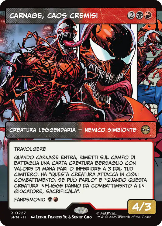 Magic Marvel Spider-man 227 Carnage, Caos Cremisi extra