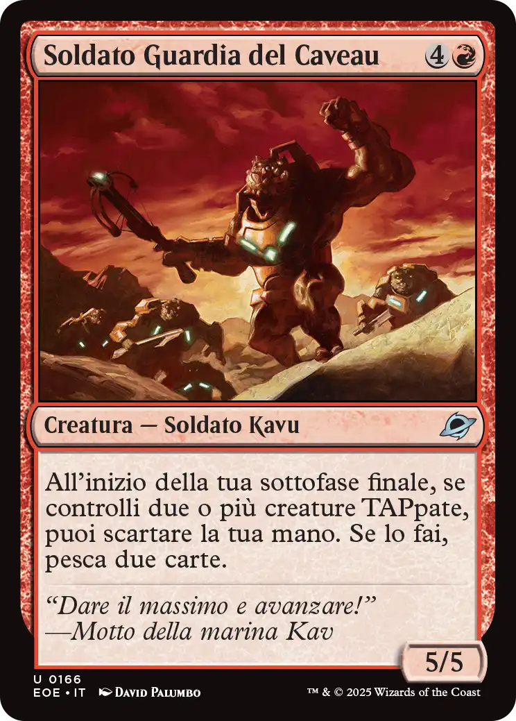 Ai Confini dell' eternità 166 Soldato Guardia del Caveau