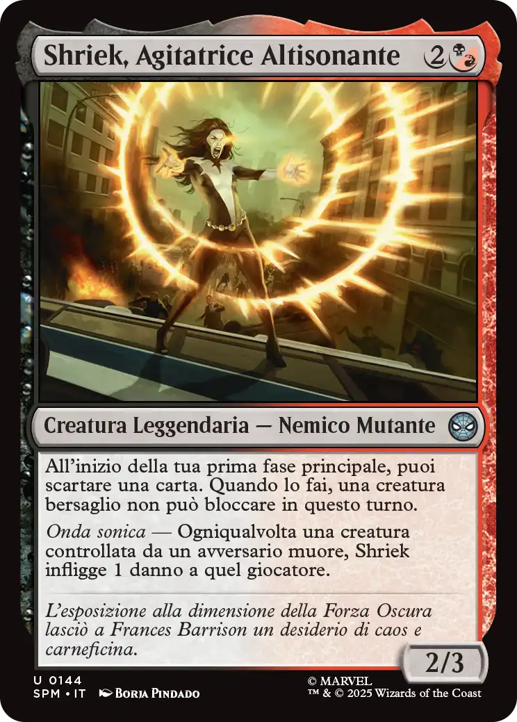 Magic Marvel Spider-man 144 Shriek, Agitatrice Altisonante