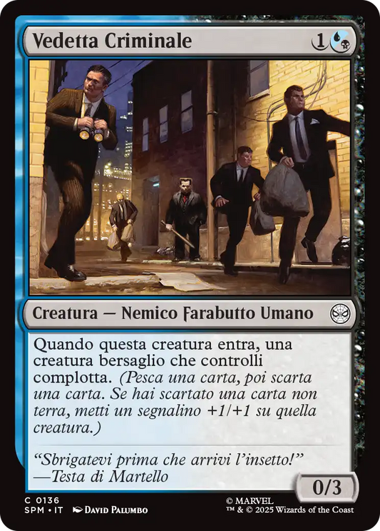Magic Marvel Spider-man 136 Vedetta Criminale