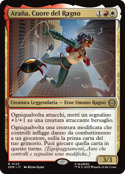 Magic Marvel Spider-man 123 Araña, Cuore del Ragno