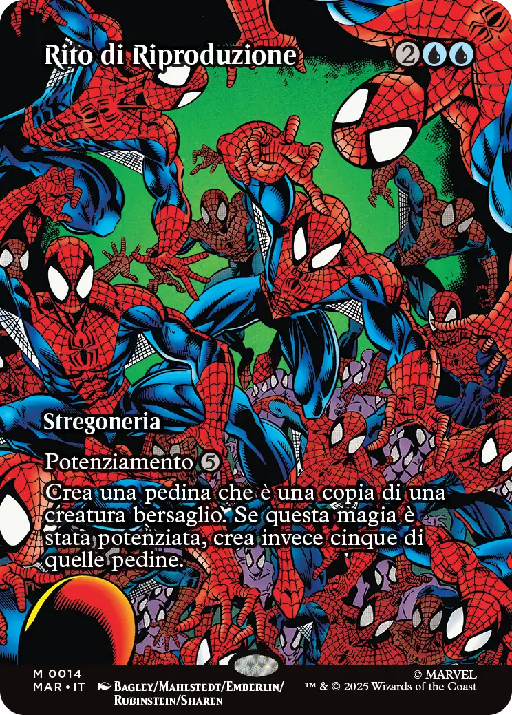 Magic Marvel Spider-man 245 Rito di Riproduzione Source Material Cads