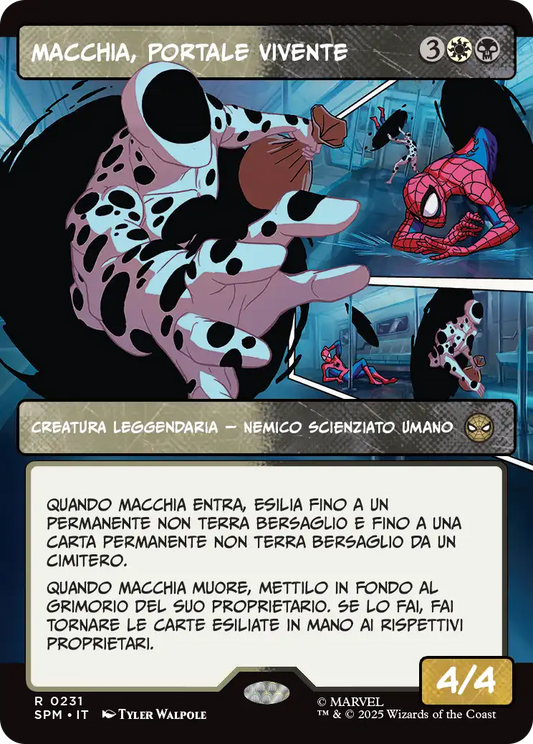 Magic Marvel Spider-man 231 Macchia, Portale Vivente extra