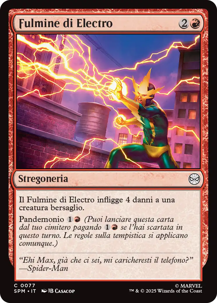 Magic Marvel Spider-man 77 Fulmine di Electro