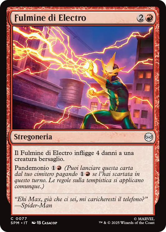 Magic Marvel Spider-man 77 Fulmine di Electro