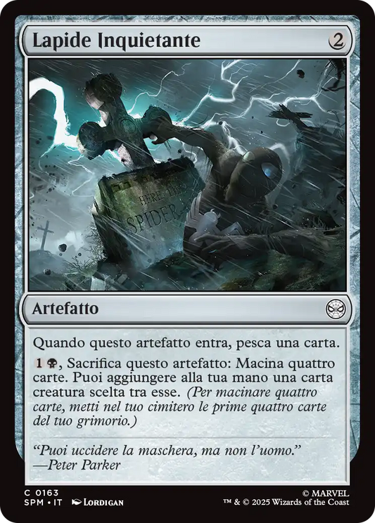 Magic Marvel Spider-man 327 Lapide Inquietante foil