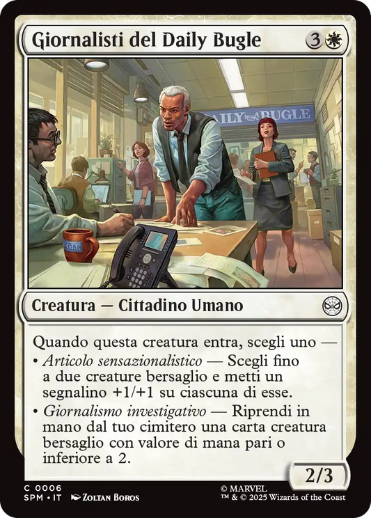 Magic Marvel Spider-man 6 Giornalisti del Daily Bugle