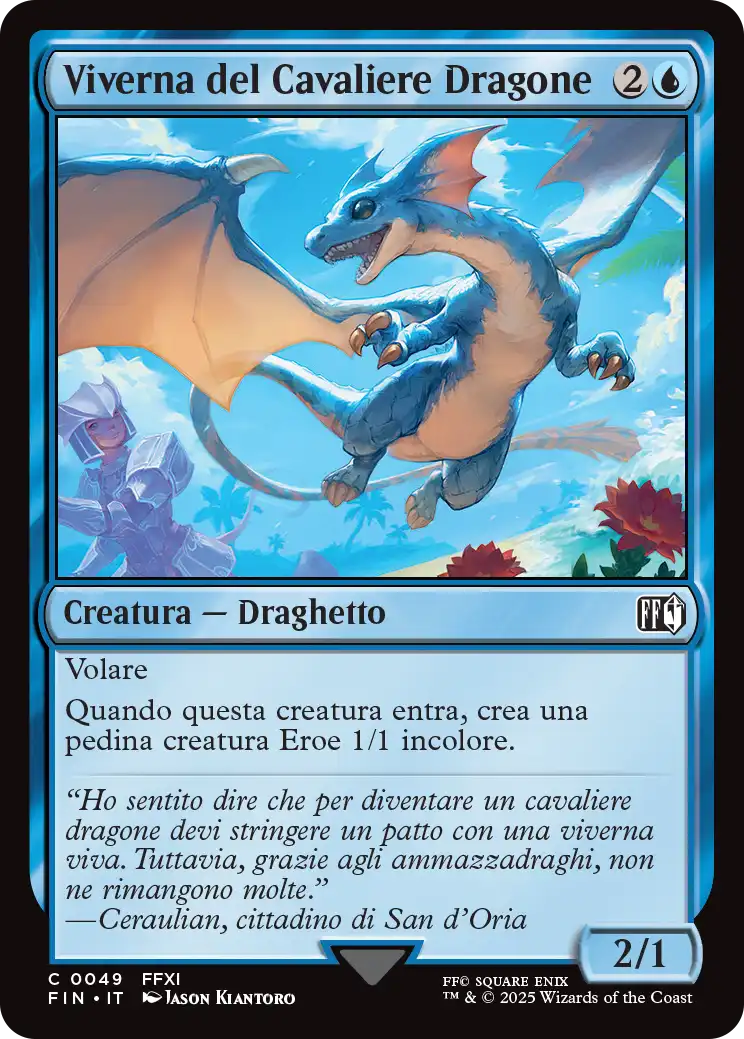 Final Fantasy foil 540 Viverna del Cavaliere Dragone foil