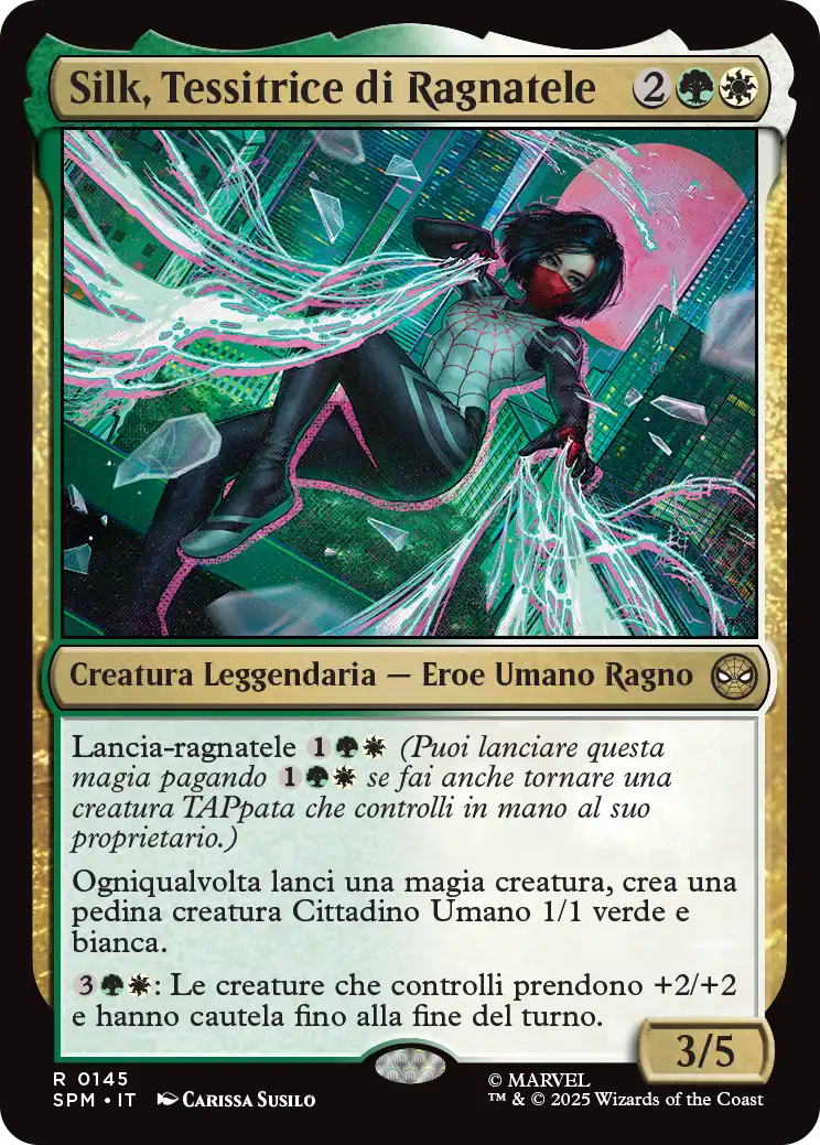 Magic Marvel Spider-man 320 Silk, Tessitrice di Ragnatele foil