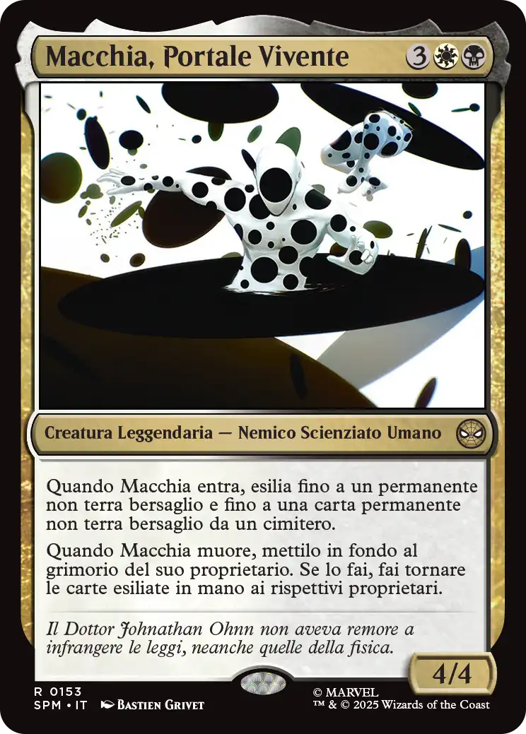 Magic Marvel Spider-man 153 Macchia, Portale Vivente