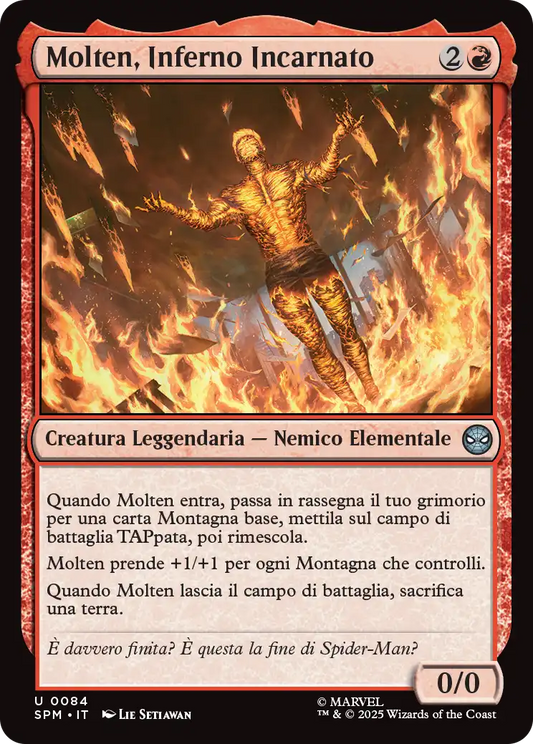 Magic Marvel Spider-man 84 Molten, Inferno Incarnato
