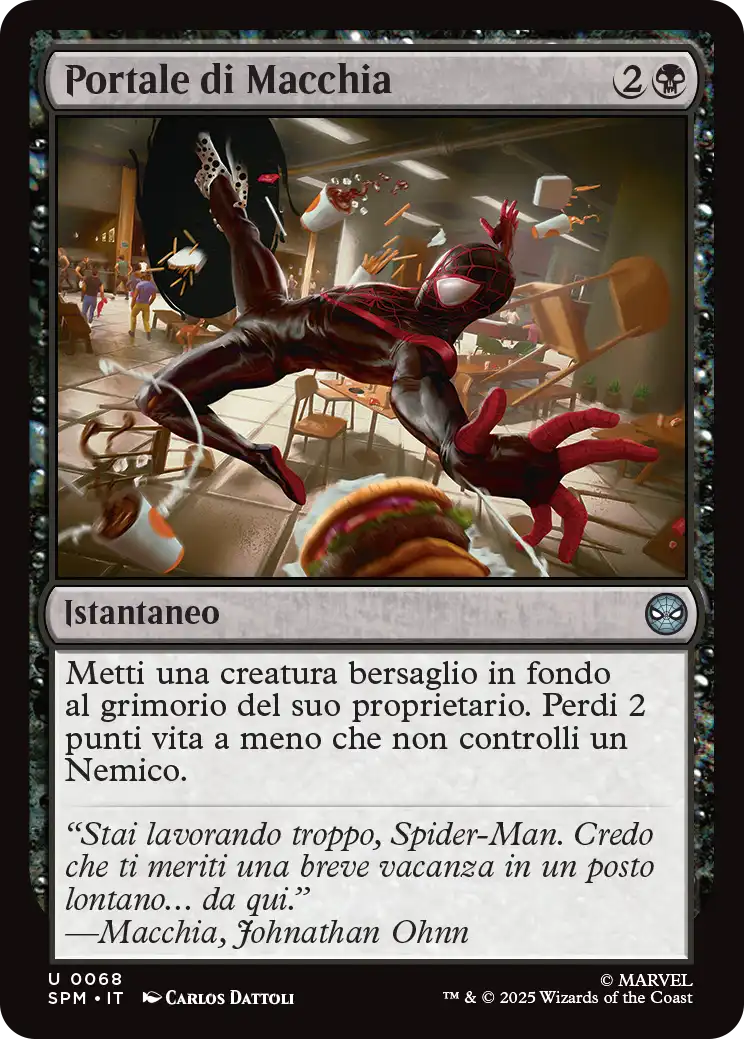 Magic Marvel Spider-man 301 Portale di Macchia foil