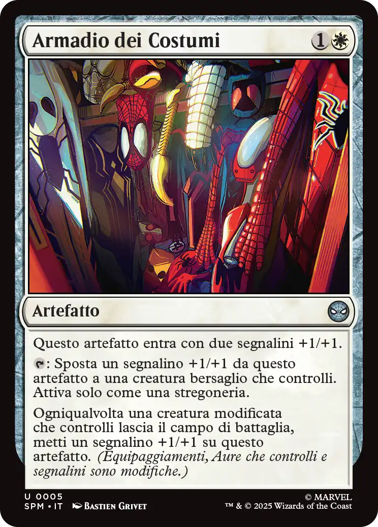 Magic Marvel Spider-man 5 Armadio dei Costumi
