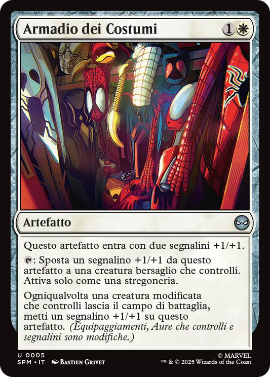 Magic Marvel Spider-man 5 Armadio dei Costumi