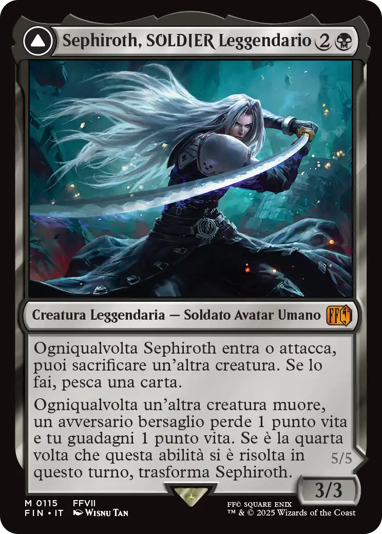 Final Fantasy 115 Sephiroth, SOLDIER Leggendario/Sephirot, Angelo con un'Ala Sola