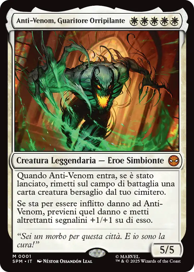 Magic Marvel Spider-man 1 Anti-Venom, Guaritore Orripilante