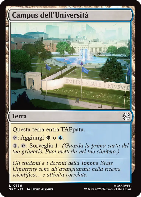 Magic Marvel Spider-man 186 Campus dell’Università