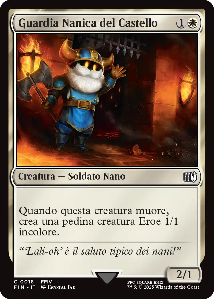 Final Fantasy foil 532 Guardia Nanica del Castello foil