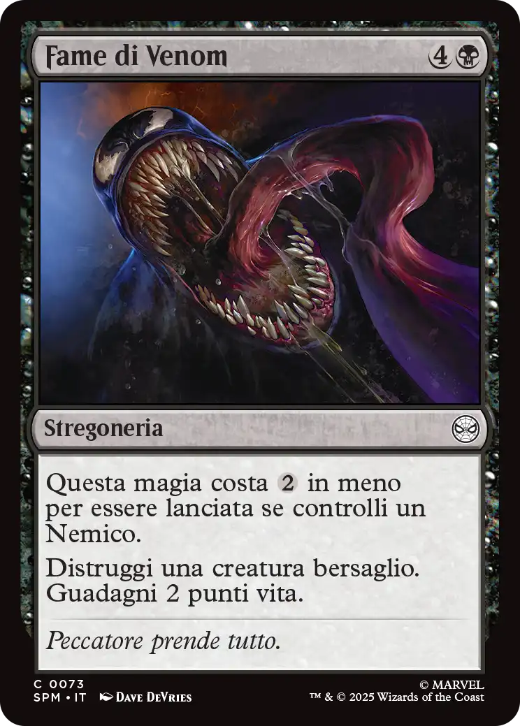 Magic Marvel Spider-man 73 Fame di Venom