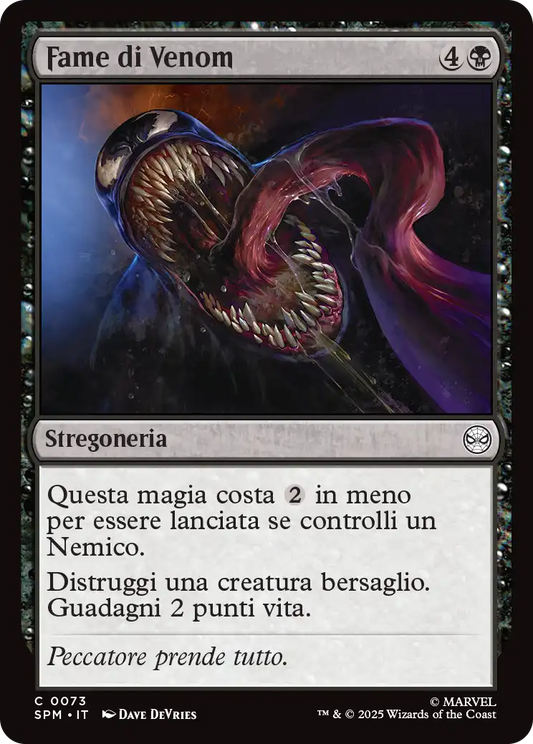 Magic Marvel Spider-man 73 Fame di Venom