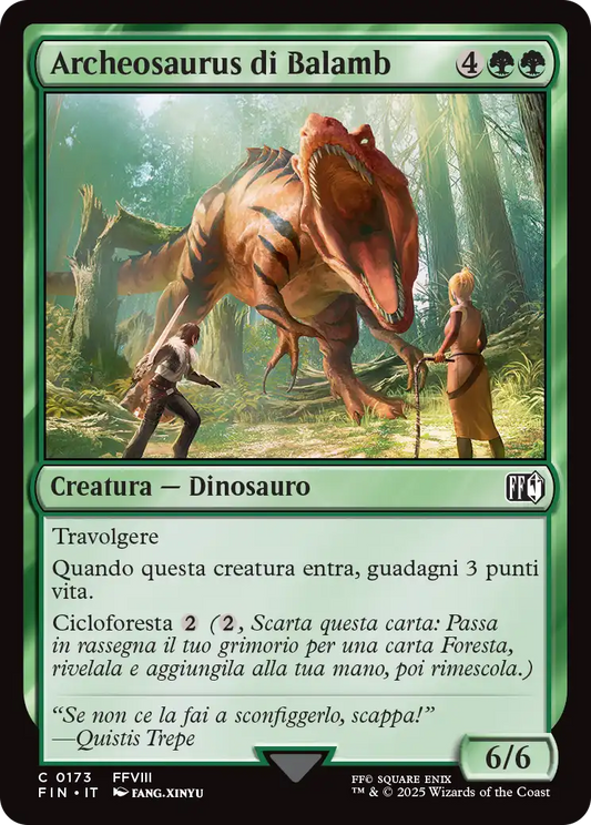 Final Fantasy foil 568 Archeosaurus di Balamb foil