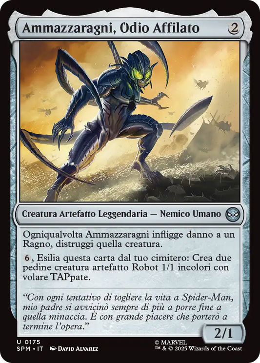 Magic Marvel Spider-man 175 Ammazzaragni, Odio Affilato