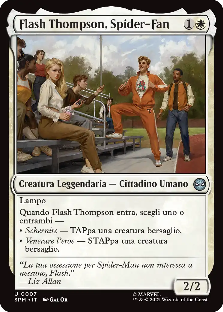 Magic Marvel Spider-man 7 Flash Thompson, Spider-Fan
