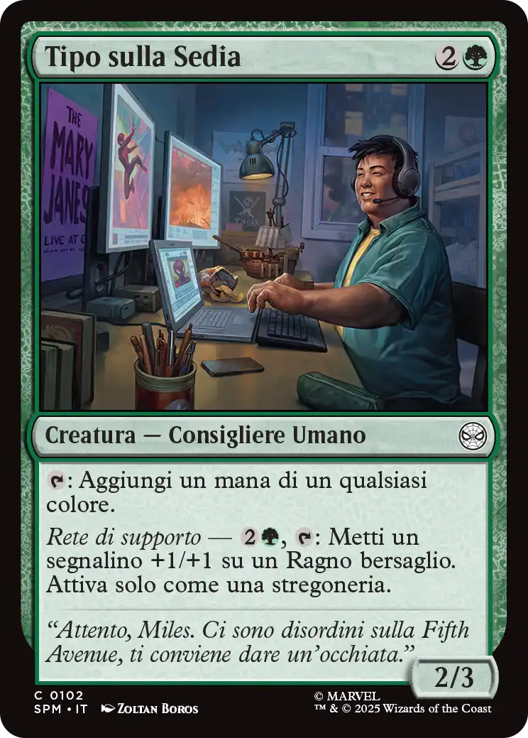 Magic Marvel Spider-man 312 Tipo sulla Sedia foil