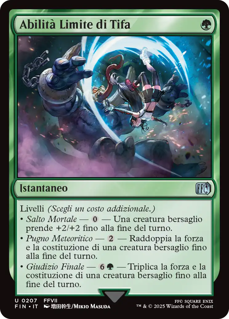 Final Fantasy 207 Abilità Limite di Tifa