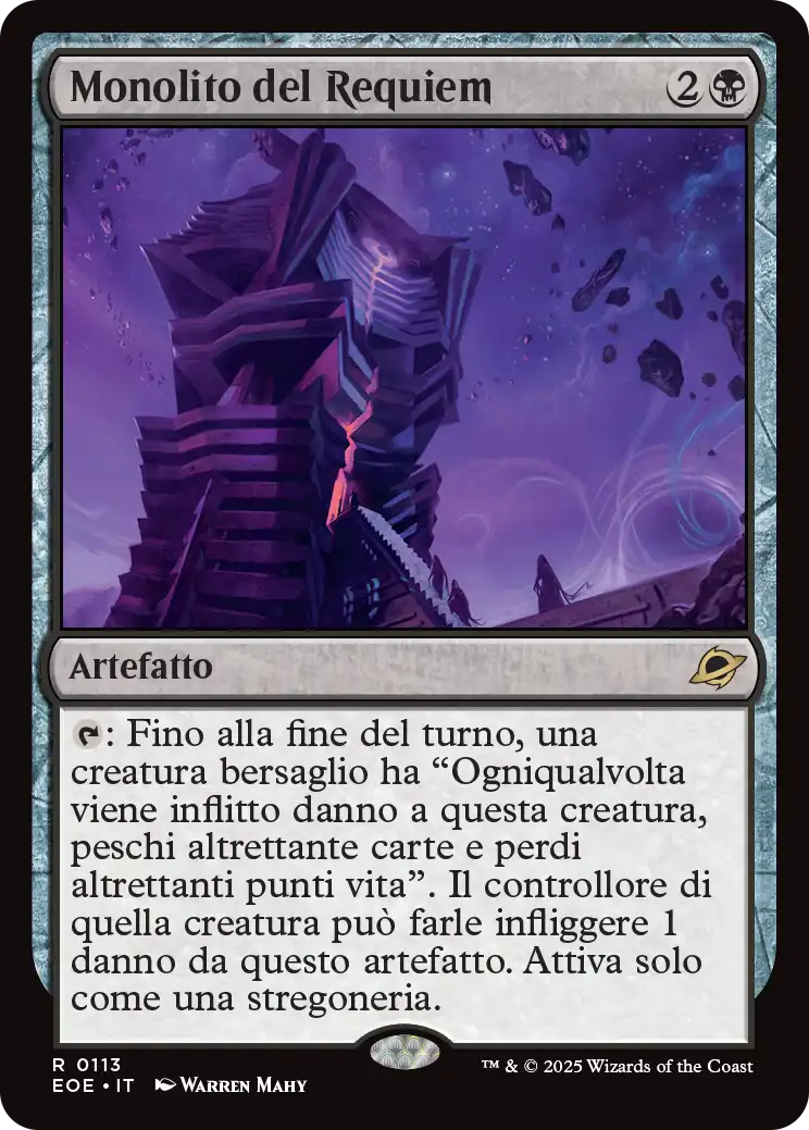 Ai Confini dell' eternità 113 Monolito del Requiem