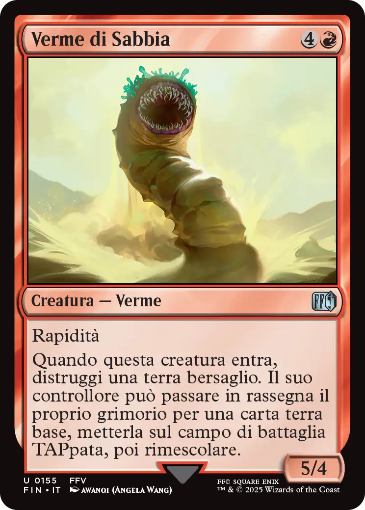 Final Fantasy foil 562 Verme di Sabbia foil