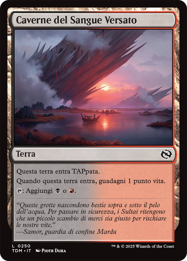 Tarkir la Dracotempesta 478 Caverne del Sangue Versato foil
