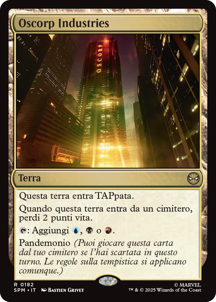 Magic Marvel Spider-man 182 Oscorp Industries