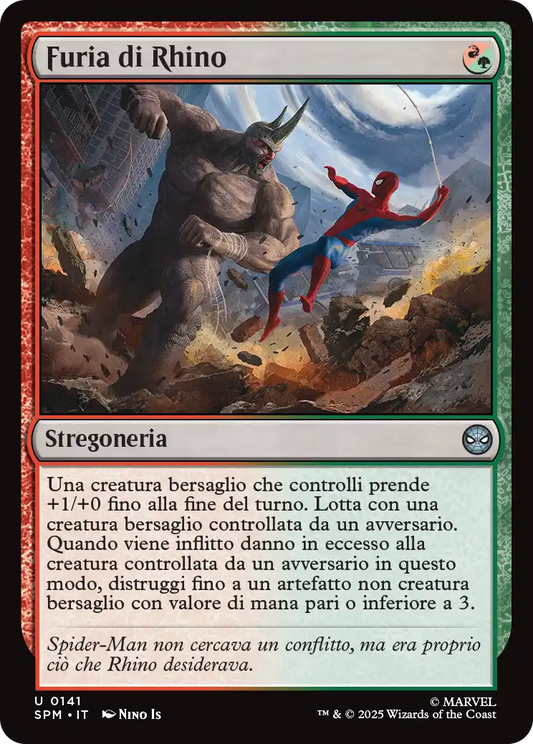 Magic Marvel Spider-man 141 Furia di Rhino