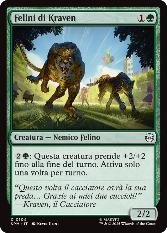 Magic Marvel Spider-man 104 Felini di Kraven