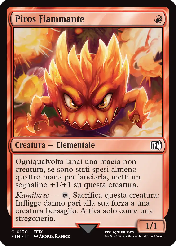 Final Fantasy foil 557 Piros Fiammante foil