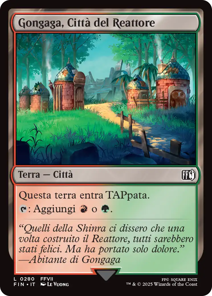 Final Fantasy 280 Gongaga, Città del Reattore