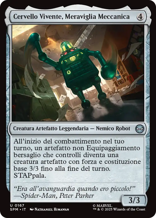 Magic Marvel Spider-man 167 Cervello Vivente, Meraviglia Meccanica