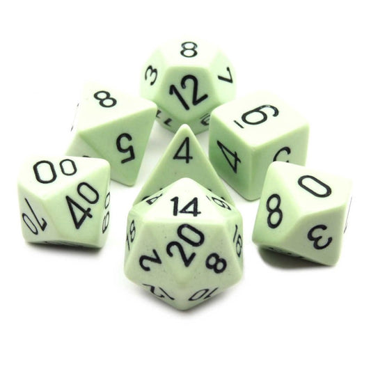 Dadi set da 7 Gemini Polyhedral (in box trasparente) (in box trasparente) OPACHI PASTEL GREE